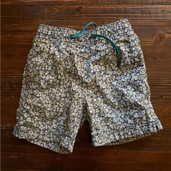 Crewcuts Sz 5 Floral Patterned Swimming Trunk Shorts with Drawstring - Picture 1 of 2